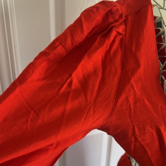 Seven Wonders REVOLVE Red Long Sleeve Dress with Tie Waist L - Picture 5 of 9